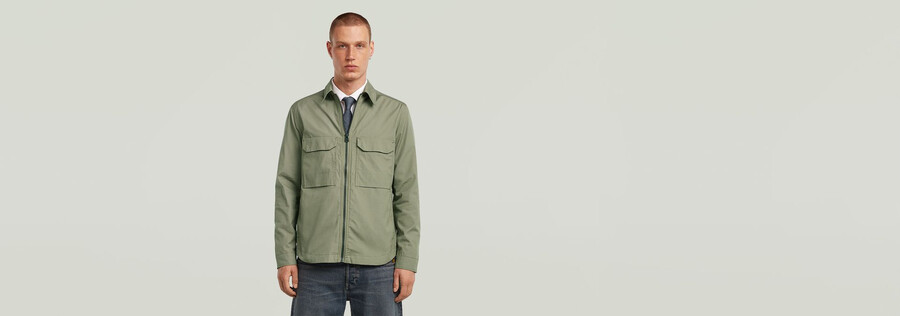 camicia oversize con cerniera