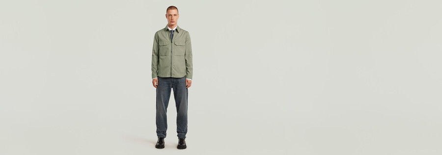 camicia oversize con cerniera