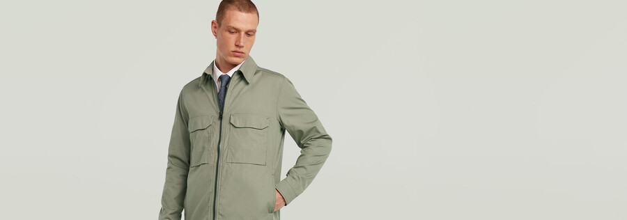 camicia oversize con cerniera
