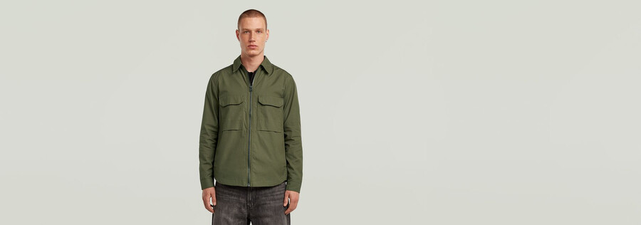 camicia oversize con cerniera