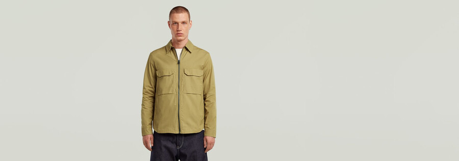 camicia oversize con cerniera