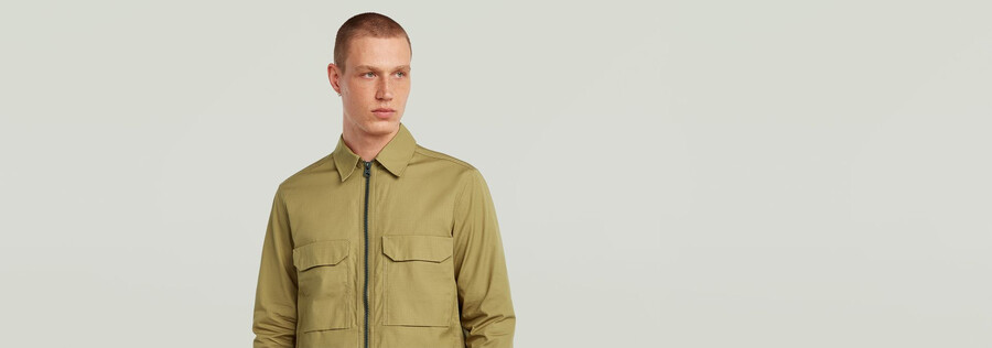 camicia oversize con cerniera