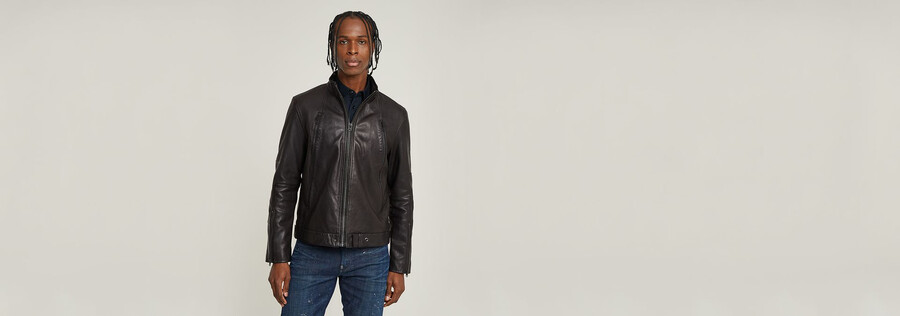 giacca in pelle da motociclista