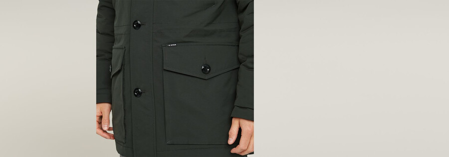 parka imbottito con cappuccio vodan