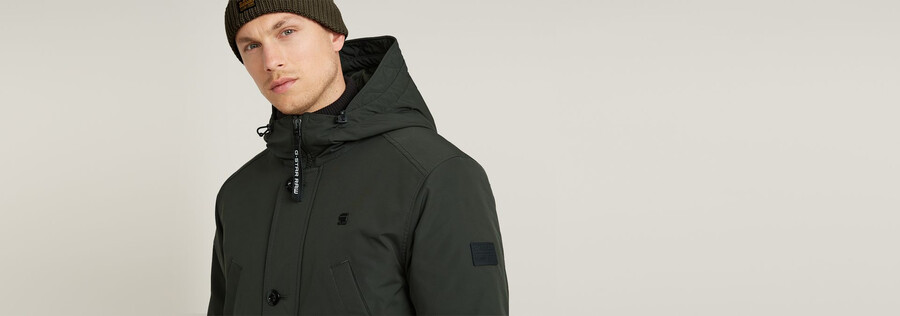 parka imbottito con cappuccio vodan