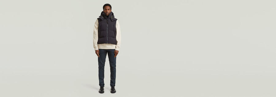 gilet imbottito con cappuccio g-whistler 2.0