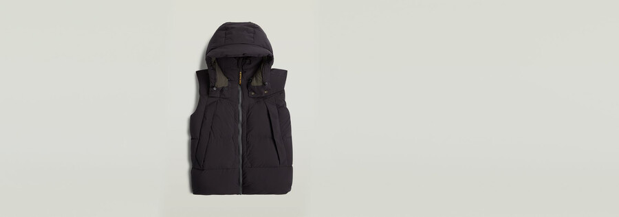 gilet imbottito con cappuccio g-whistler 2.0
