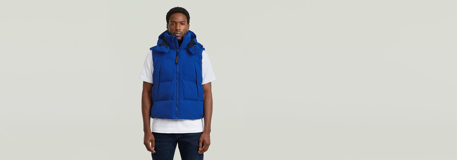 gilet imbottito con cappuccio g-whistler 2.0