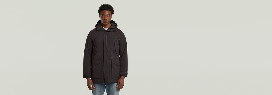 parka imbottito multitasche