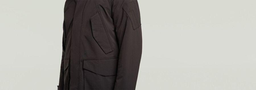 parka imbottito multitasche