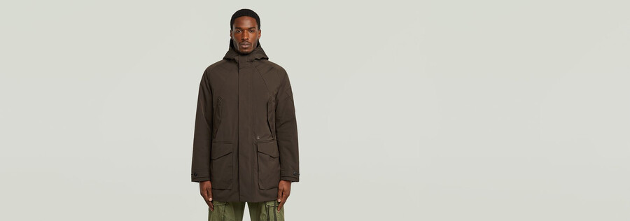 parka imbottito multitasche