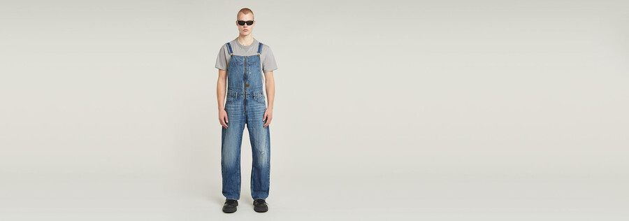salopette in denim 3d larga