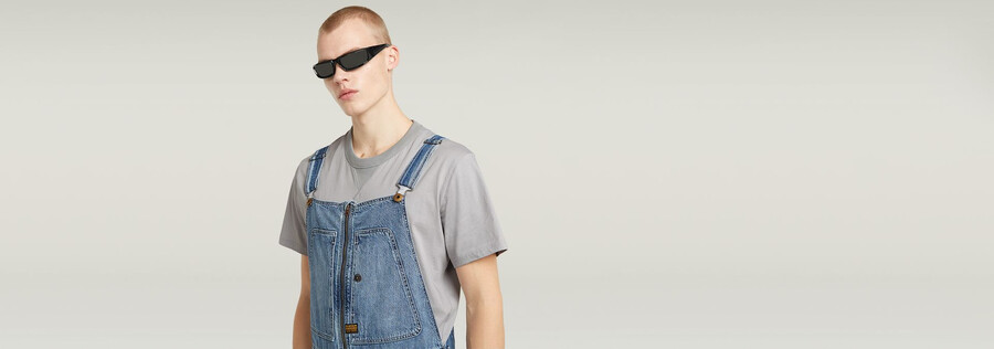 salopette in denim 3d larga