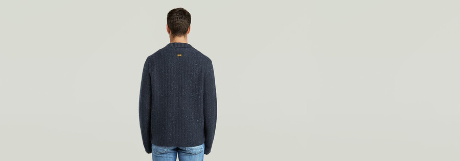 maglia con cerniera completa e colletto polo