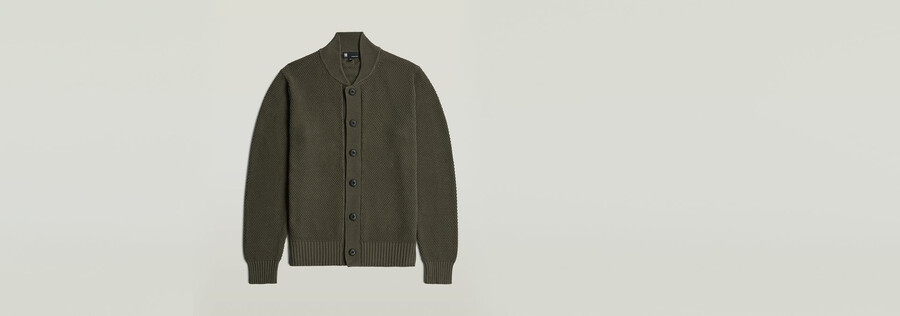 cardigan lavorato a maglia con struttura a nido dape