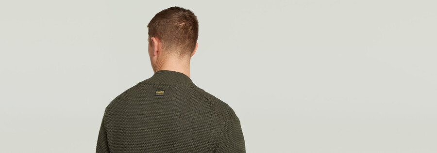 cardigan lavorato a maglia con struttura a nido dape