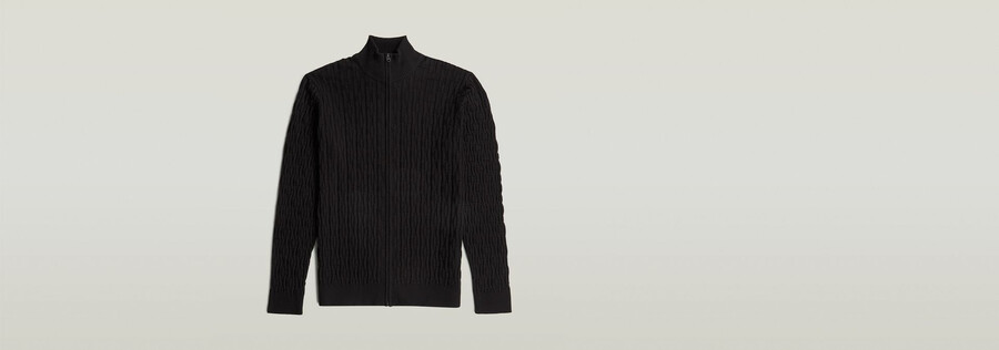 cardigan lavorato a maglia con struttura a catena