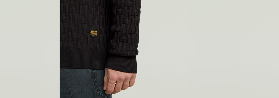 cardigan lavorato a maglia con struttura a catena