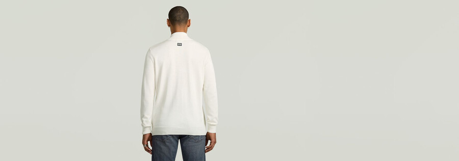 maglione lavorato a maglia con mezza zip