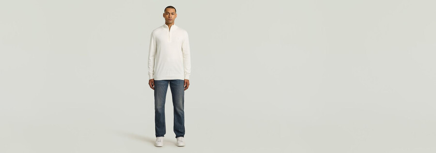 maglione lavorato a maglia con mezza zip