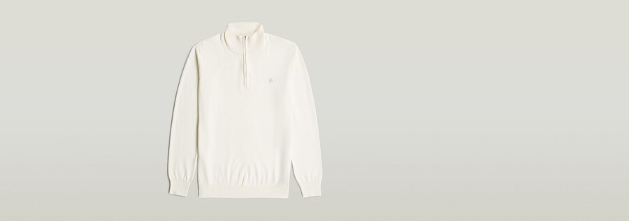 maglione lavorato a maglia con mezza zip