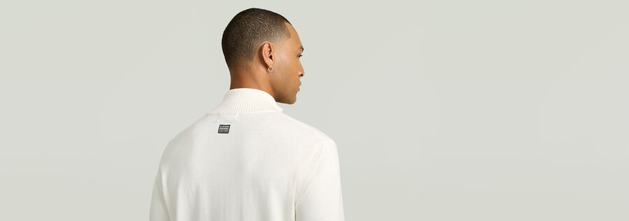 maglione lavorato a maglia con mezza zip