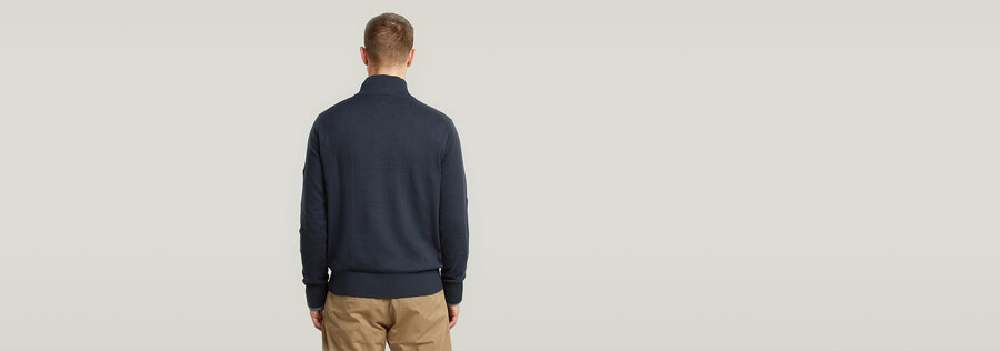the olivier - maglione con mezza zip corretto