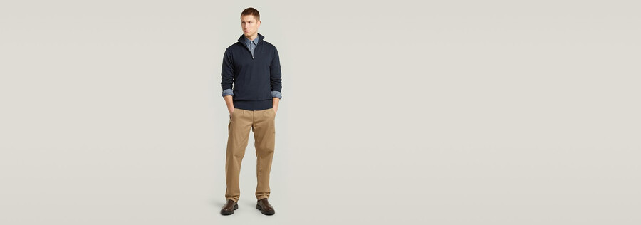 the olivier - maglione con mezza zip corretto