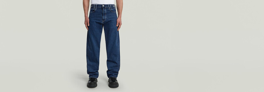 jeans larghi piegati