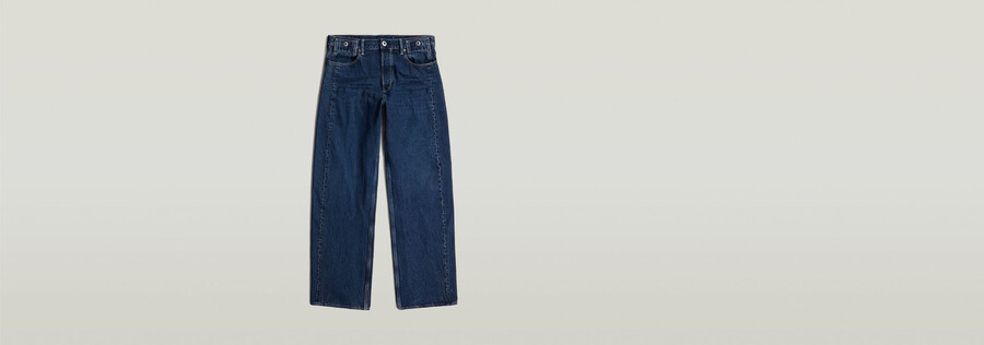 jeans larghi piegati