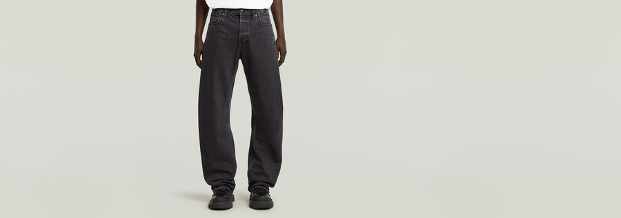 jeans larghi piegati