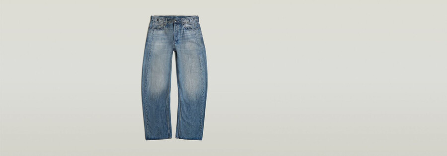 jeans larghi piegati