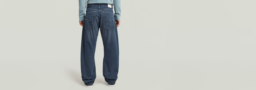 jeans larghi piegati