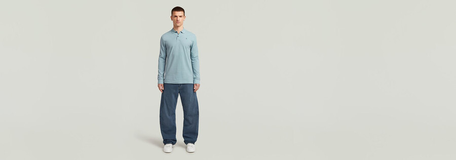 jeans larghi piegati