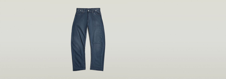 jeans larghi piegati