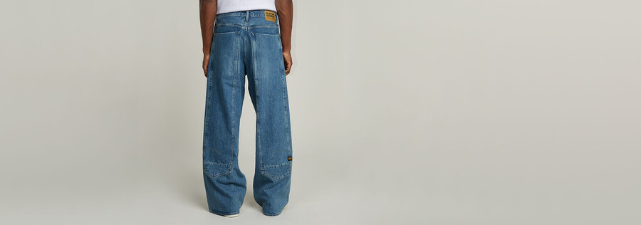 jeans larghi con tasche lunghe