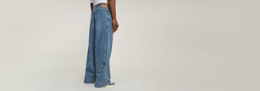 jeans larghi con tasche lunghe
