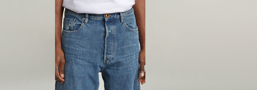 jeans larghi con tasche lunghe