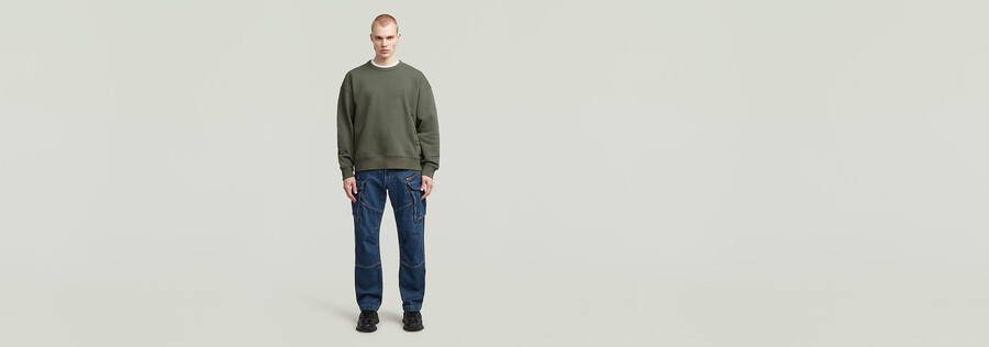 jeans larghi in denim rovic