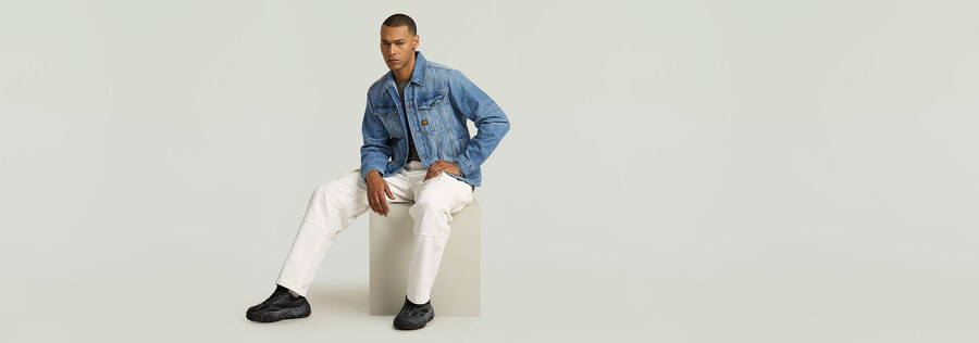 jeans larghi in denim rovic