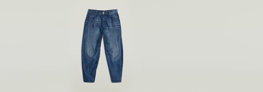 jeans larghi ad arco
