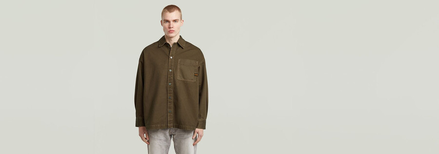 camicia oversize squadrata