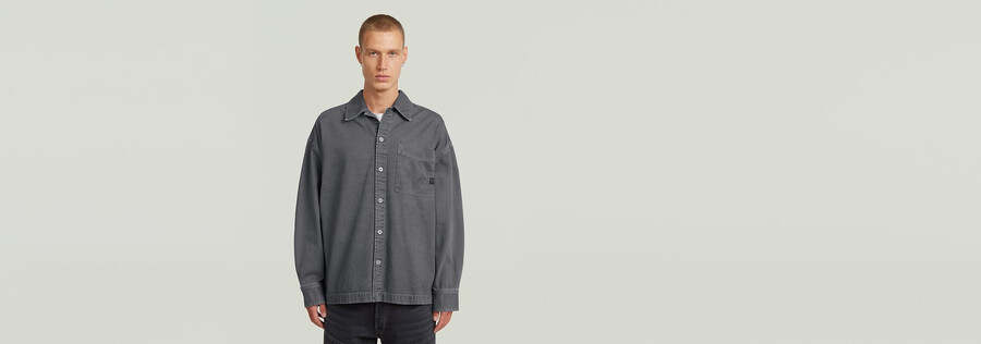 camicia oversize squadrata