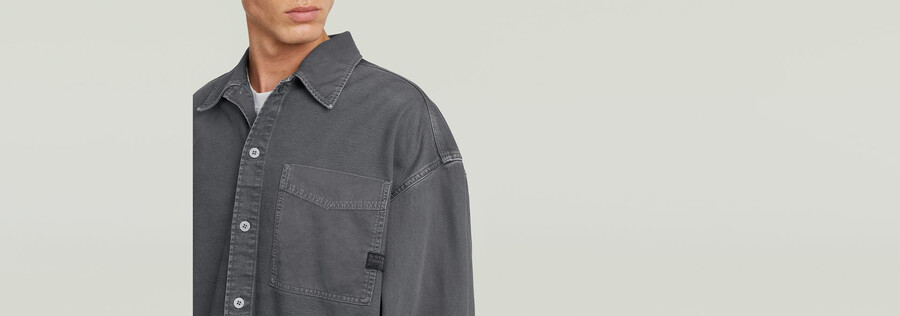 camicia oversize squadrata