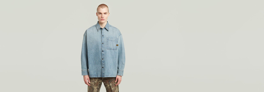 camicia oversize squadrata