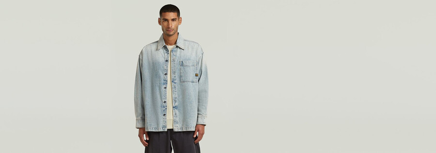 camicia oversize squadrata