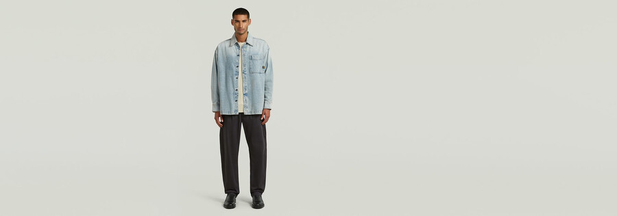 camicia oversize squadrata