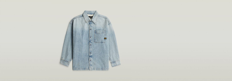camicia oversize squadrata