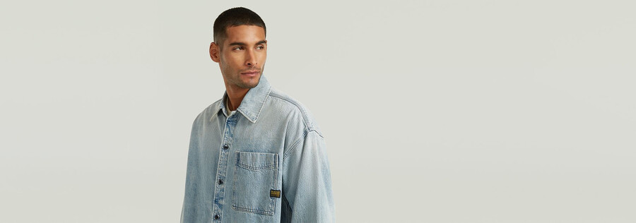 camicia oversize squadrata