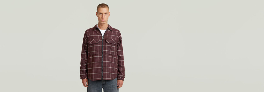 camicia oversize con cerniera